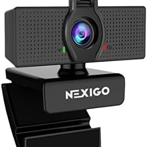 NexiGo N60 1080P Webcam with Microphone, Adjustable FOV, Zoom, Software Control & Privacy Cover, USB HD Computer Web Camera, Plug and Play, for Zoom/Skype/Teams, Conferencing and Video Calling